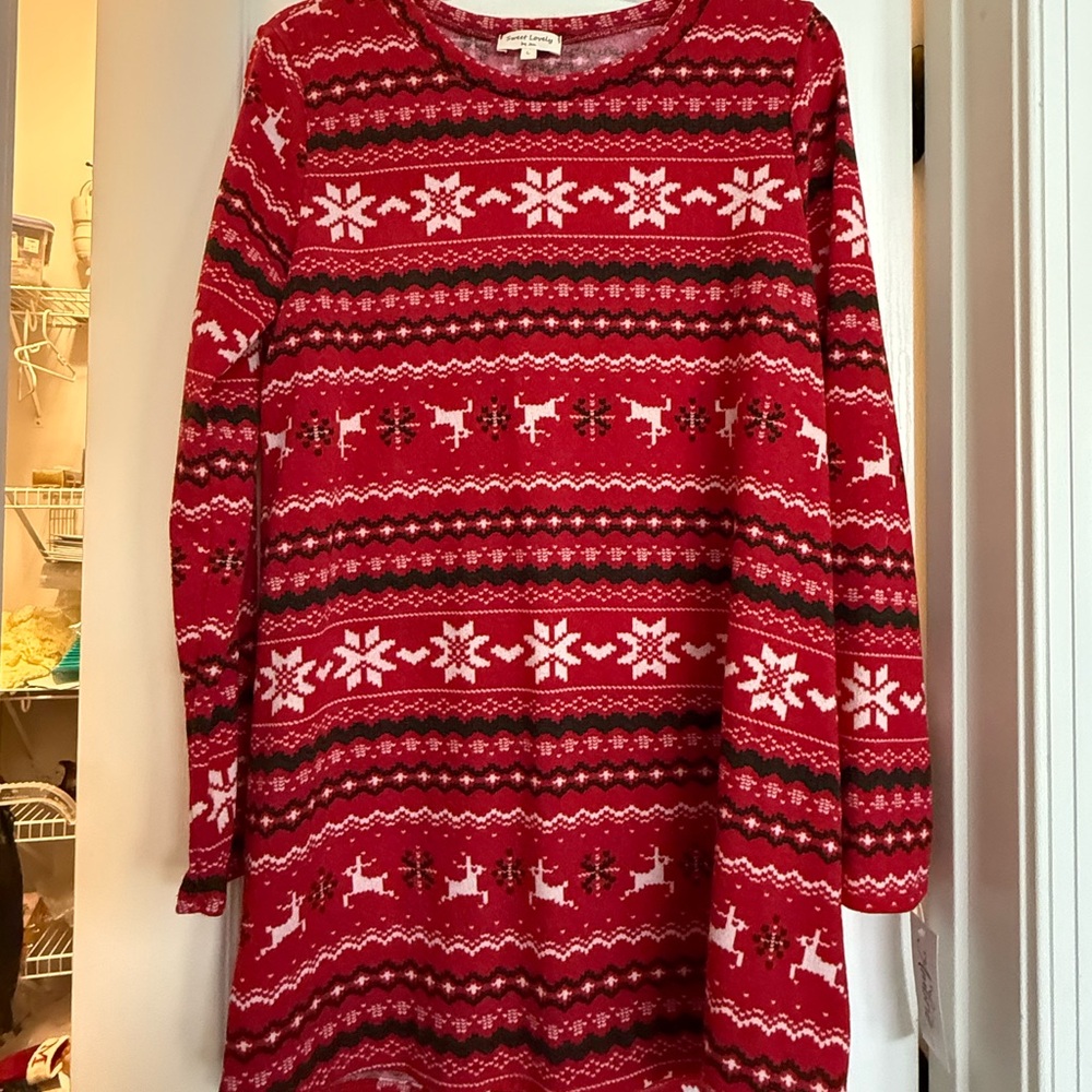 NWT Sweet Lovely by Jen Sweater Red L